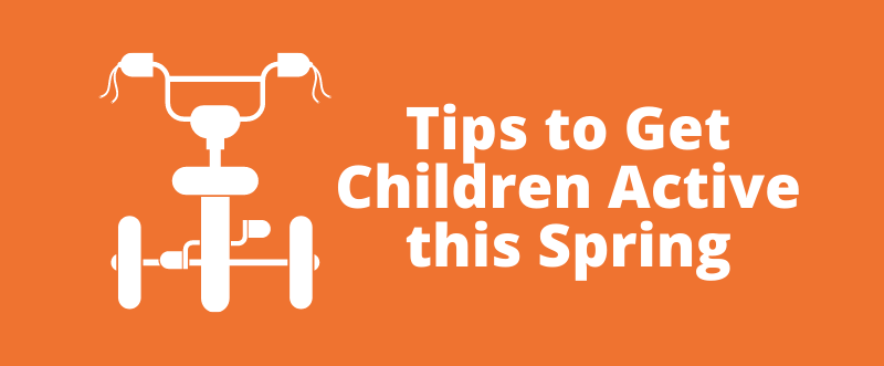 Tips to Get Kids to Play in the Spring Graphic with Tricycle